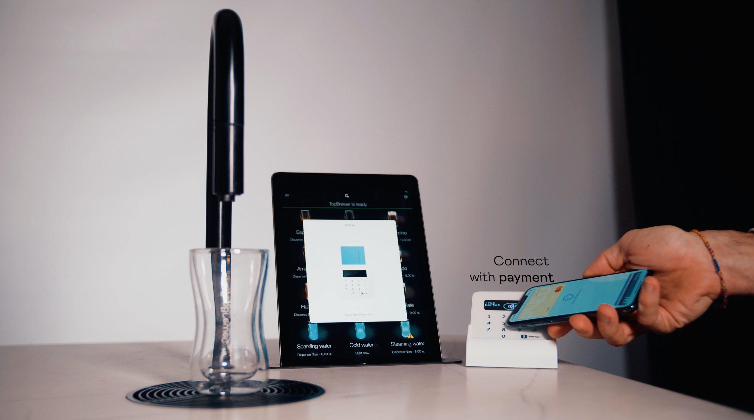 Contactless payment with TopBrewer coffee brewer