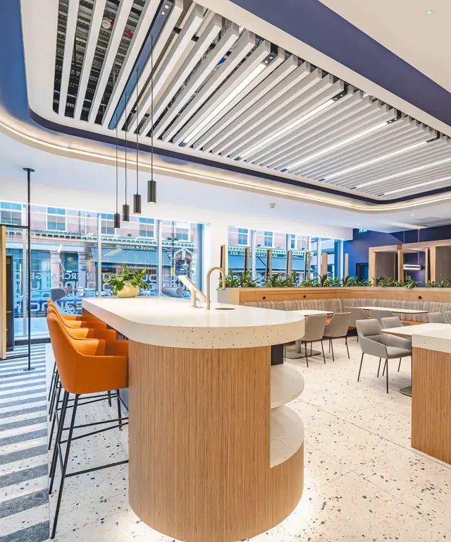Interchange Place Birmingham refurbished reception with TopBrewer coffee solution
