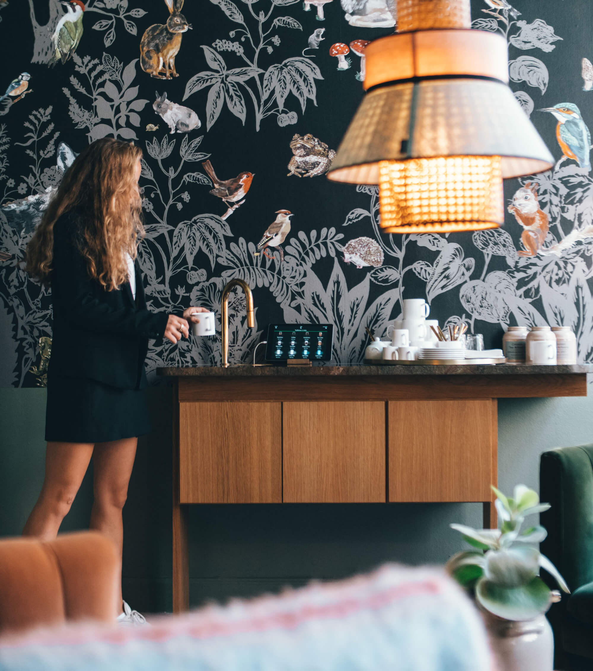 TopBrewer installed behind the wall by the architect at Office Club, Copenhagen