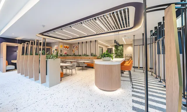 Interchange Place Birmingham breakout space by JLL with TopBrewer coffee solution